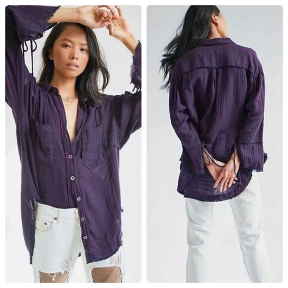 Free People The Venice Top Purple - Picture 1 of 17